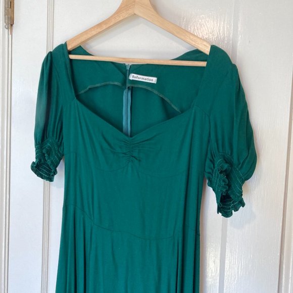 Reformation Green Midi Dress - Picture 5 of 6